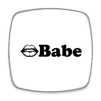 Babe - Viereckiger Kühlschrankmagnet - Weiß - Vorne