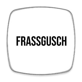 Frassgusch Erzgebirge - Viereckiger Kühlschrankmagnet - Weiß - Vorne