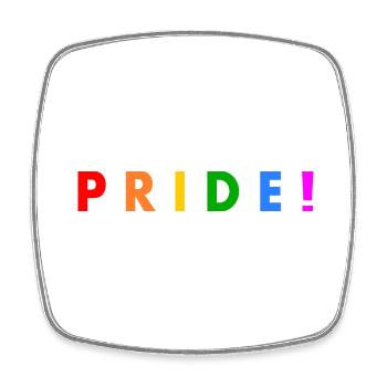 Pride - Viereckiger Kühlschrankmagnet - Weiß - Vorne