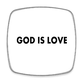 God is love - Magnet carré - blanc - Devant