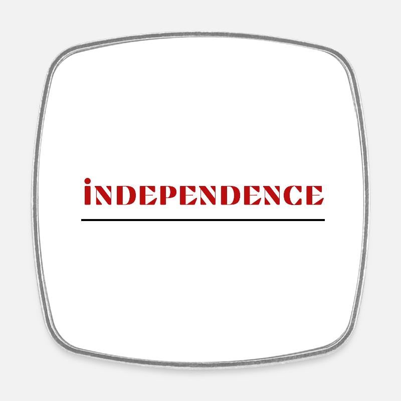 Independence - Square fridge magnet - white