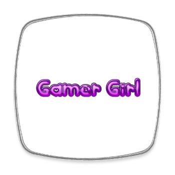 Gamer Girl - Viereckiger Kühlschrankmagnet - Weiß - Vorne