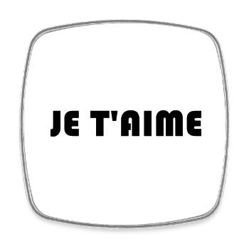 ICH LIEBE DICH. ICH LIEBE DICH. PAAR. ICH HABE GERADE GEHEIRATET. Junggesellinnenabschied. - Viereckiger Kühlschrankmagnet - Weiß - Vorne