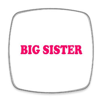Big sister - Viereckiger Kühlschrankmagnet - Weiß - Vorne