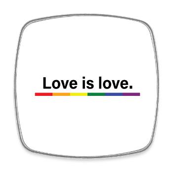 Liebe ist Liebe - Viereckiger Kühlschrankmagnet - Weiß - Vorne
