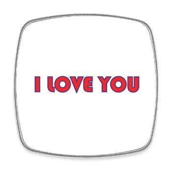 LOVE. COUPLE. JUST MARRIED. EVJF. SAINT VALENTIN. - Magnet carré - blanc - Devant