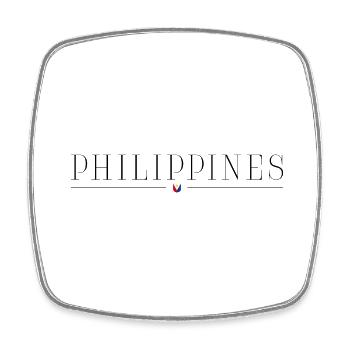 Ich liebe Philippinen - Viereckiger Kühlschrankmagnet - Weiß - Vorne