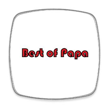 FATHER's DAY. HAPPY BIRTHDAY DAD. DAD. HAPPY BIRTHDAY. - Square fridge magnet - white - Front