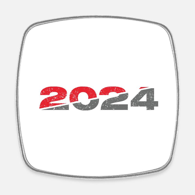 2024 - Square fridge magnet - white