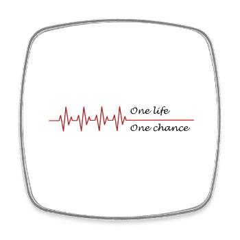 One life one chance cadeau devise - Magnet carré - blanc - Devant