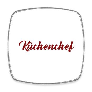 Küchenchef - Viereckiger Kühlschrankmagnet - Weiß - Vorne