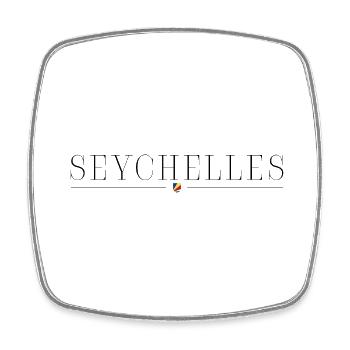 J’adore les Seychelles - Magnet carré - blanc - Devant