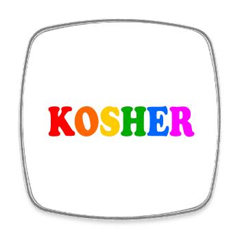 Kosher - Square fridge magnet - white - Front