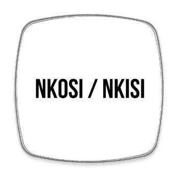 NKOSI NKISI - Magnet carré - blanc - Devant