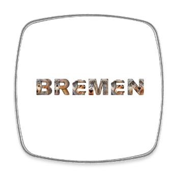 Bremen Hund - Viereckiger Kühlschrankmagnet - Weiß - Vorne