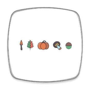 Herbstliches Design #3 - Viereckiger Kühlschrankmagnet - Weiß - Vorne