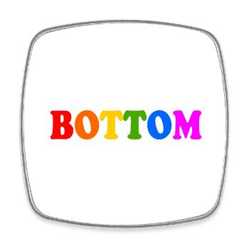 Bottom - Magnet carré - blanc - Devant