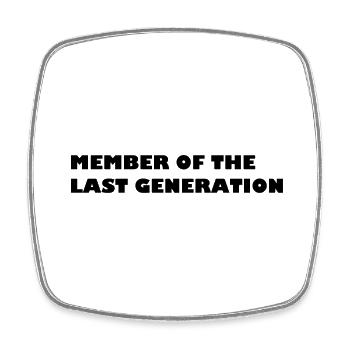 Last Generation - Viereckiger Kühlschrankmagnet - Weiß - Vorne