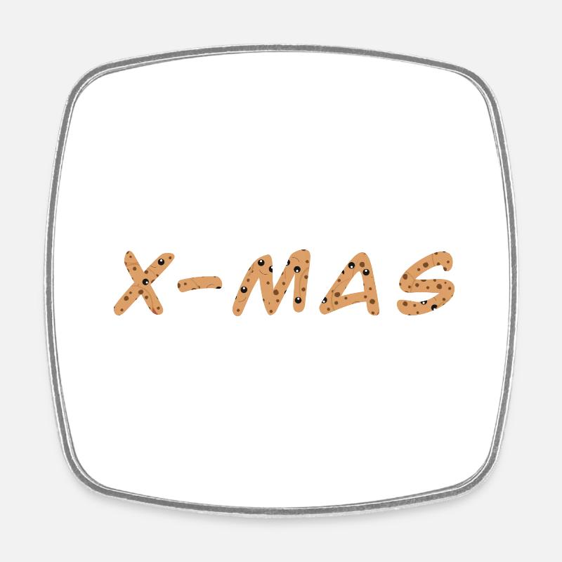 Noël et les cookies - Magnet carré - blanc