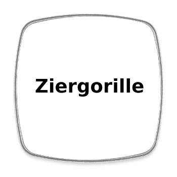Ziergorille - Viereckiger Kühlschrankmagnet - Weiß - Vorne