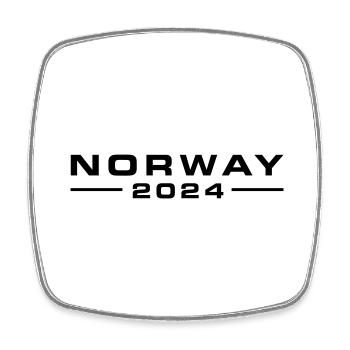 Norway 2024 - Square fridge magnet - white - Front