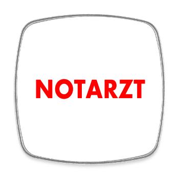 Notarzt - Viereckiger Kühlschrankmagnet - Weiß - Vorne