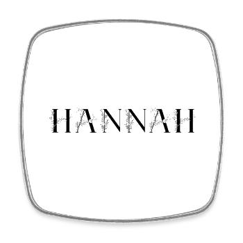 Name - Hannah - Viereckiger Kühlschrankmagnet - Weiß - Vorne