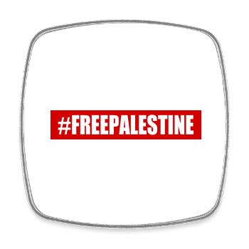 Free palestine - Square fridge magnet - white - Front