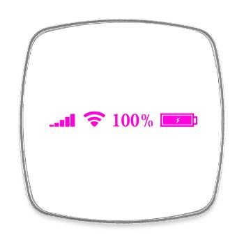 Wi-Fi icon - Square fridge magnet - white - Front