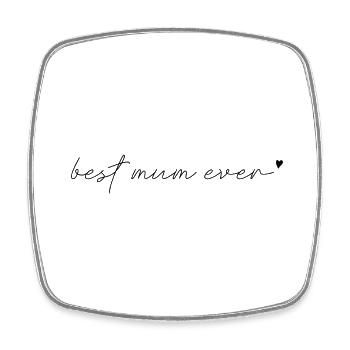 Mama Geschenk Beste Mama - Viereckiger Kühlschrankmagnet - Weiß - Vorne