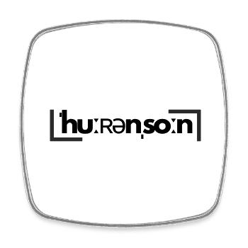 ˈhuːʀənˌsoːn - Viereckiger Kühlschrankmagnet - Weiß - Vorne