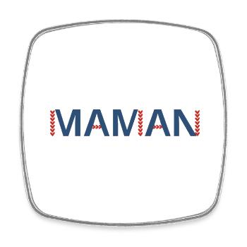 Idée cadeau maman - Magnet carré - blanc - Devant