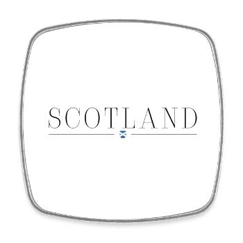 Ich liebe Schottland - Viereckiger Kühlschrankmagnet - Weiß - Vorne