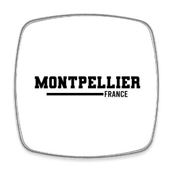 Montpellier | France - Magnet carré - blanc - Devant