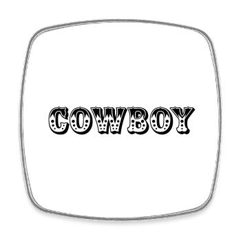 Cowboy, Carnaval, Carnaval, Costume, Tenue Western - Magnet carré - blanc - Devant