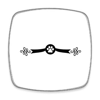 hund pfote symbol - Viereckiger Kühlschrankmagnet - Weiß - Vorne