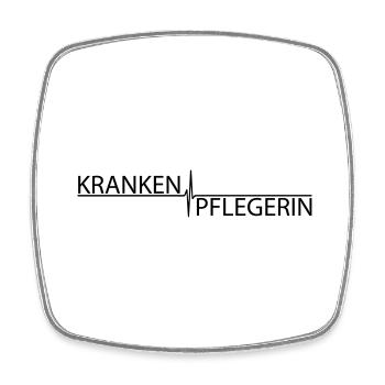 EKG Krankenpflegerin Herzschlag - Viereckiger Kühlschrankmagnet - Weiß - Vorne