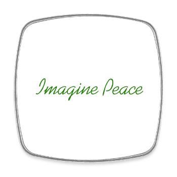 Imagine Peace - Square fridge magnet - white - Front