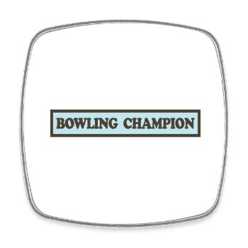 Bowling - Viereckiger Kühlschrankmagnet - Weiß - Vorne