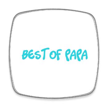 PAPA. FÊTE DES PÈRES. BONNE FÊTE PAPA. BONNE FÊTE. - Magnet carré - blanc - Devant