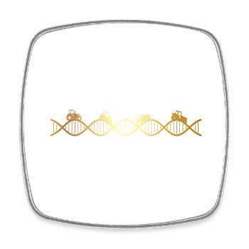 the Tractor is in my DNA - Square fridge magnet - white - Front