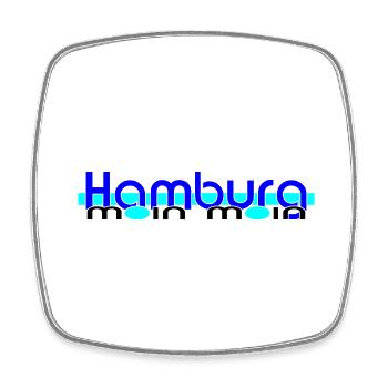 Hamburg Moin Moin blueblue - Viereckiger Kühlschrankmagnet - Weiß - Vorne