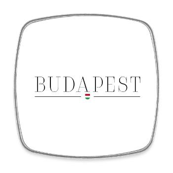I love Budapest - Square fridge magnet - white - Front