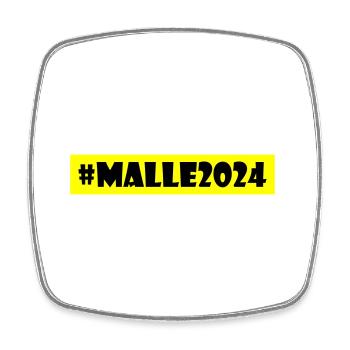 Malle 2024 - Viereckiger Kühlschrankmagnet - Weiß - Vorne
