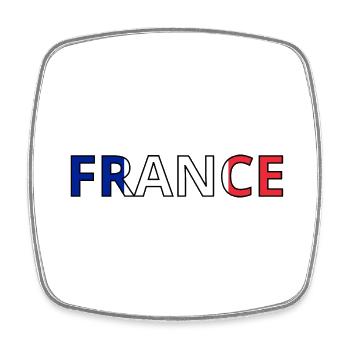 Flag of France - Square fridge magnet - white - Front