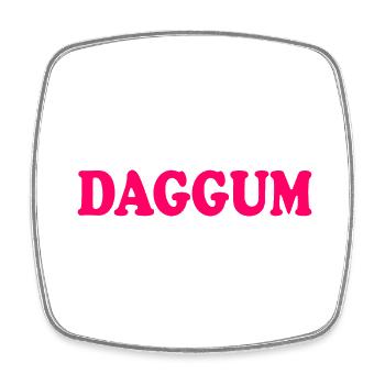 Daggum - Square fridge magnet - white - Front