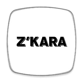Zkara - absichtlich auf Algerisch tun - Viereckiger Kühlschrankmagnet - Weiß - Vorne