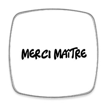 MASTER. THANK YOU. THANK YOU, MASTER. MASTER. MASTER GIFT - Square fridge magnet - white - Front