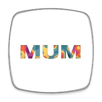 MUM Shirt / Familie Partnerlook - Viereckiger Kühlschrankmagnet - Weiß - Vorne