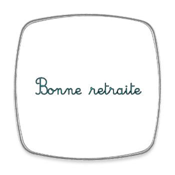 RETIREMENT. RETIREMENT. RETIRED. RETIREMENT. BEST - Square fridge magnet - white - Front